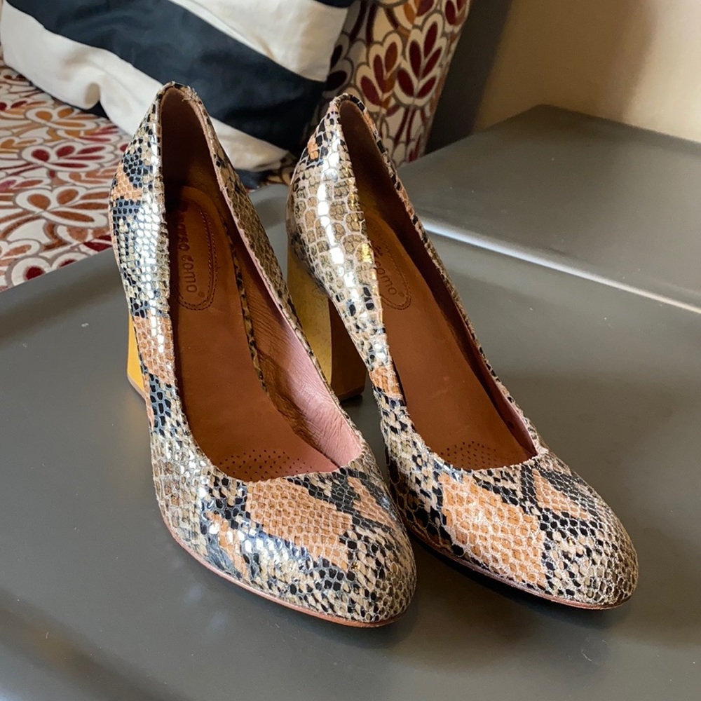 Snake Skin Heels! Worn twice. Size 8.5
